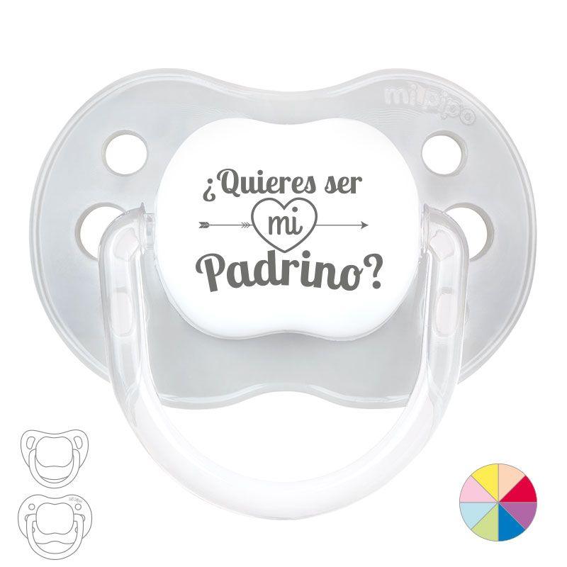 Chupete Bebé Frase Mi Pipo Quieres ser mi Padrino - Nanetes #